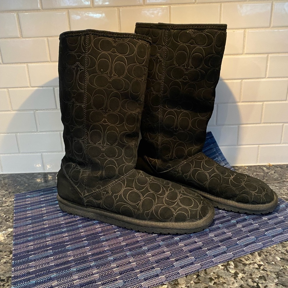 Women’s Coach black boots sz 10.5